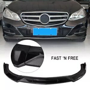 フロントバンパースポイルリップベンツ 2013-2015 W212 E63 カーボンファイバールック 3 ピース/セット Front Bumper Spoile Lip For Benz 2013-2015 W212 E63 Carbon Fiber Look 3pcs/set 【並行輸入品】