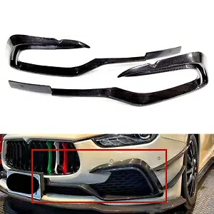 カーボンファイバーフロントバンパーサイドエアベントトリムマセラティジブリ 2014-2017 2 個 Carbon Fiber Front Bumper Side Air Vent Trim For Maserati Ghibli 2014-2017 2pcs 【並行輸入品】