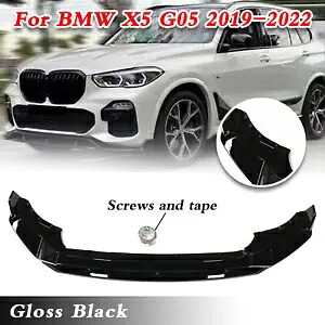 車のフロントバンパースポイラーリップキット 2019-2023 2020 2021 BMW X5 G05 グロスブラック Car Front Bumper Spoiler Lip Kit For 2019-2023 2020 2021 BMW X5 G05 Gloss Black 【並行輸入品】