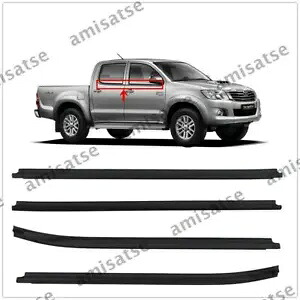 窓ガラスシール 4 ドアウェザーストリップトヨタハイラックス 2004-2015 AM Window Glass Seals 4 Door Weather Strip For Toyota Hilux 2004-2015 AM 【並行輸入品】
