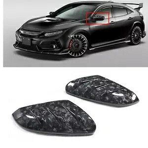 リアミラーカバー アドオン ホンダ シビック タイプR FK8 2016-21 鍛造カーボンファイバー Rear Mirror Cover Add On For Honda Civic Type-R FK8 2016-21 Forged Carbon Fiber 【並行輸入品】