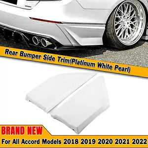 ホワイトリアバンパーサイドカバーコーナーモールディングトリムホンダアコード 2018-22 YOFER White Rear Bumper Side Cover Corner Molding Trim For Honda Accord 2018-22 YOFER 【並行輸入品】