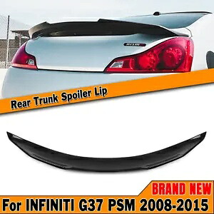 インフィニティ G37 Q40 Q60 2008-2015 2Dr クーペリアトランクスポイラーウイングリップ黒 For Infiniti G37 Q40 Q60 2008-2015 2Dr Coupe Rear Trunk Spoiler Wing Lip Black 【並行輸入品】