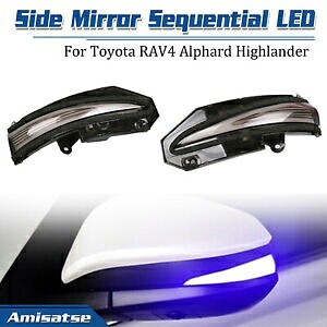 LED サイドミラーシーケンシャルダイナミックターンシグナルライトトヨタ 4 ランナー 2013-21 LED Side Mirror Sequential Dynamic Turn Signal Light For Toyota 4Runner 2013-21 【並行輸入品】