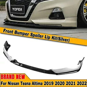 シルバーフロントバンパースポイラーリップキットスプリッター日産アルティマ 2019-2022 YOFER Silver Front Bumper Spoiler Lip Kit Splitter For Nissan Altima 2019-2022 YOFER 【並行輸入品】