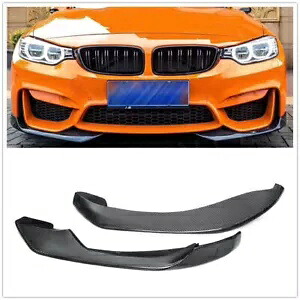 1 ペアカーボンファイバーフロントバンパースプリッターリップ BMW M4 F82 M3 2014-2019 2015 1 Pair Carbon Fiber Front Bumper Splitter Lip For BMW M4 F82 M3 2014-2019 2015 【並行輸入品】