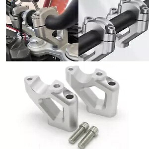 トライアンフタイガー 900 GT ラリープロハンドルバーライザーマウントクランプムーブバックシルバー For Triumph Tiger 900 GT Rally Pro Handlebar Risers Mount Clamp Move Back Silver 【並行輸入品】