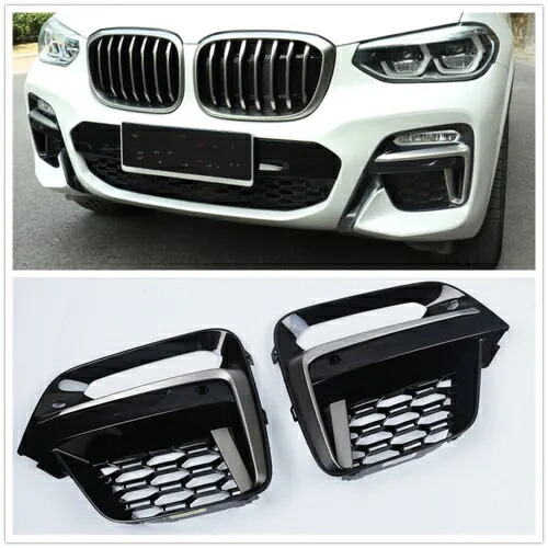 2x 車のフロントフォグライトフレームカバーグリルトリム BMW X3 X4 G01 G02 18-2023 AMA 2x Car Front Fog Light Frame Cover Grille Trim For BMW X3 X4 G01 G02 18-2023 AMA 【並行輸入品】