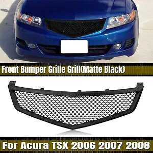 車のフロントバンパーグリルアッパーグリルアキュラ TSX 2006-2008 2007 マットブラック Car Front Bumper Grille Upper Grill For Acura TSX 2006-2008 2007 Matte Black 【並行輸入品】