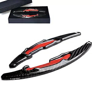 2X カーボンファイバーステアリングホイールシフトパドルエクステンション BMW M2 M3-M5 M6 14-18用 2X Carbon Fiber Steering Wheel Shift Paddle Extension For BMW M2 M3-M5 M6 14-18 【並行輸入品】