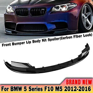 フロントバンパーリップボディキット BMW 5 シリーズ F10 M5 2012-2016 カーボンファイバールック Front Bumper Lip Body Kit For BMW 5 Series F10 M5 2012-2016 Carbon Fiber Look 【並行輸入品】