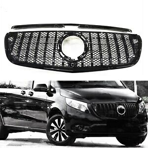 ブラック GT スタイル フロントバンパーグリル メルセデスベンツ W447 メトリス 2021-2023用 Black GT Style Front Bumper Grille For Mercedes Benz W447 Metris 2021-2023 【並行輸入品】