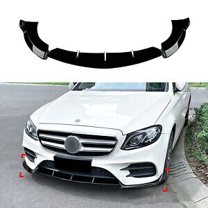 ブラックフロントバンパースポイラーリップベンツ E クラス W213 E260 E300 E43 AMG 2017-2019 Black Front Bumper Spoiler Lip For Benz E Class W213 E260 E300 E43 AMG 2017-2019 【並行輸入品】