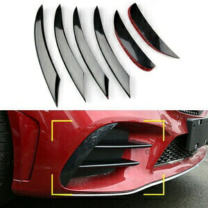 カーボンファイバーフロントエアインテークベントバンパースポイラートリム ベンツ C シリーズ 2019-21 用 Carbon Fiber Front Air Intake Vent Bumper Spoiler Trim for Benz C Series 2019-21 【並行輸入品】