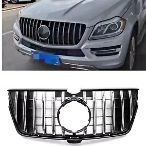 1x フロントバンパーグリルメッシュ GT メルセデスベンツ GL クラス 2006-2012 シルバー 1x Front Bumper Grille Mesh GT For Mercedes Benz GL Class 2006-2012 Silver 【並行輸入品】