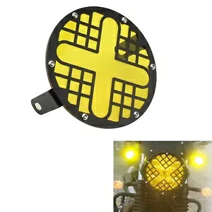 フロントヘッドライトガードプロテクター Triumph Bonneville T100 T120 イエローレンズ用 Front Headlight Guard Protector For Triumph Bonneville T100 T120 Yellow Lens 【並行輸入品】