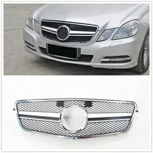 フロントグリルアッパーグリル 2009-13 W212 E クラス E66 AMG シルバー AA Front Grille Upper Grill For 2009-13 W212 E Class E66 AMG Silver AA 【並行輸入品】