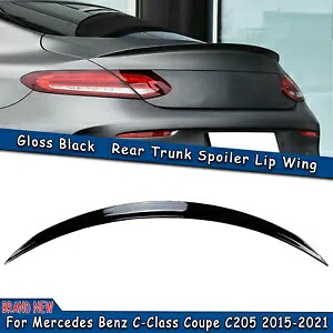 グロスブラックリアトランクスポイラーリップメルセデスベンツ C クラスクーペ C205 2015-21 Gloss Black Rear Trunk Spoiler Lip For Mercedes Benz C-Class Coupe C205 2015-21 【並行輸入品】