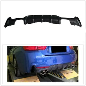 リアバンパーディフューザー BMW F32 F33 435i M Tech Quad Out 2014-2020 マットブラック Rear Bumper Diffuser For BMW F32 F33 435i M Tech Quad Out 2014-2020 Matte Black 【並行輸入品】