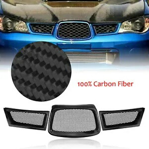カーボンファイバーフロントアッパーグリルグリルスバルインプレッサ 9th WRX STI 2006-2007 A Carbon Fiber Front Upper Grill Grille For Subaru Impreza 9th WRX STI 2006-2007 A 【並行輸入品】
