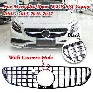 1pc メルセデスベンツ W217 S63 クーペ AMG 2015-2017 フロントバンパーグリルブラック 1pc For Mercedes Benz W217 S63-coupe AMG 2015-2017 Front Bumper Grille Black 【並行輸入品】