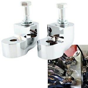 1 ペアクロームハンドルバーライザークランプキットホンダ VTX1300C 2004-2009 1Pair Chrome Handlebar Riser Clamp Kit For Honda VTX1300C 2004-2009 【並行輸入品】