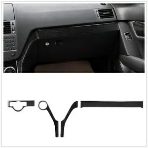 カーボンファイバーセンターコンソール成形トリムカバーベンツ C クラス W204 2007-13 AA Carbon Fiber Center Console Moulding Trim Cover For Benz C Class W204 2007-13 AA 【並行輸入品】