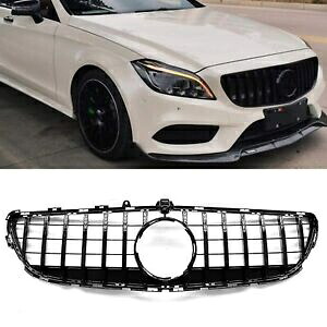 フロントバンパーグリル GT メルセデスベンツ CLS W218 2015-2018 カメラ穴付き BLK Front Bumper Grille GT For Mercedes Benz CLS W218 2015-2018 W/ Camera Hole BLK 【並行輸入品】