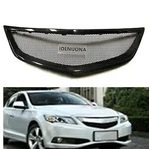 フロントバンパーグリルメッシュ 2013-2015 2014 アキュラ ILX ハニカムカーボンファイバー Front Bumper Grille Mesh For 2013-2015 2014 Acura ILX Honeycomb Carbon Fiber 【並行輸入品】