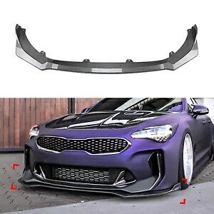 Kia スティンガー 2018-2024 カーボンルックフロントバンパースポイラースプリッターリップキットに適合 Fit For Kia Stinger 2018-2024 Carbon Look Front Bumper Spoiler Splitter Lip Kit 【並行輸入品】