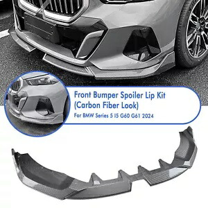カーボンファイバールックフロントスポイラーリップボディキット BMW I5 G60 G61 M スポーツ 2024-up Carbon Fiber Look Front Spoiler Lip Bodykit For BMW I5 G60 G61 M Sport 2024-up 【並行輸入品】