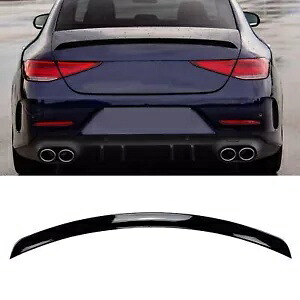 ベンツ CLS C257 18-23 CLS260 300 350 AMG グロスブラックリアトランクスポイラーリップ For Benz CLS C257 18-23 CLS260 300 350 AMG Gloss Black Rear Trunk Spoiler Lip 【並行輸入品】