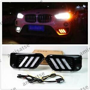 LED デイタイムランニングフォグライト ターン付き BMW X1 F48 2016 2017 2018 2019用 LED Daytime Running Fog Light w/ Turn For BMW X1 F48 2016 2017 2018 2019 【並行輸入品】