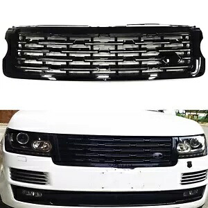 ランドローバー レンジローバー ヴォーグ L405 13-17 フロントバンパーグリルメッシュオールブラック用 For Land Rover Range Rover Vogue L405 13-17 Front Bumper Grille Mesh All Black 【並行輸入品】