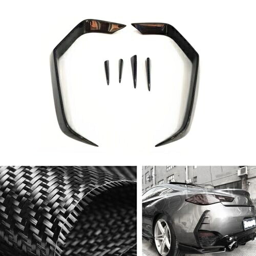 リアルカーボンファイバーリアバンパーサイドベントトリムカナードインフィニティ Q60 2017-2022 Real Carbon Fiber Rear Bumper Side Vent Trim Canard For Infiniti Q60 2017-2022 【並行輸入品】