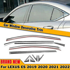 12x 車のウィンドウストリップトリム装飾カバーレクサス ES 2019-2022 チタンブラック 12x Car Window Strip Trim Decorative Cover For Lexus ES 2019-2022 Titanium Black 【並行輸入品】