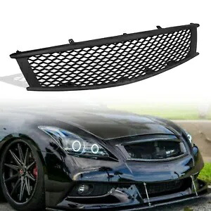 マットブラックフロントバンパーグリル 2008-2013 インフィニティ G37 クーペ 2014-2015 Q60 A Matte Black Front Bumper Grille For 2008-2013 Infiniti G37 Coupe 2014-2015 Q60 A 【並行輸入品】