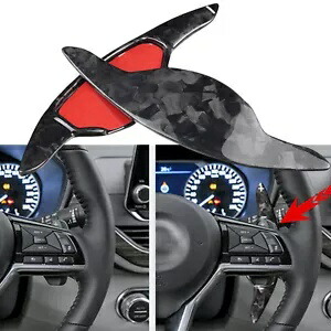 ステアリングホイールシフトパドルエクステンションインフィニティ Q50 Q60 エクストレイルカーボンファイバー Steering Wheel Shift Paddle Extension For Infiniti Q50 Q60 X-Trail Carbon Fiber 【並行輸入品】