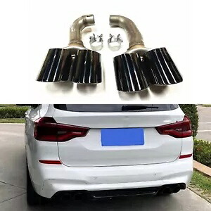 リアバンパー排気管マフラーヒント BMW X3M X4M 2018 2019 2020 ブラック Rear Bumper Exhaust Pipe Muffler Tips For BMW X3M X4M 2018 2019 2020 Black 【並行輸入品】 61,105円