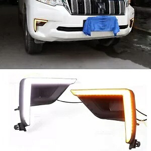 1 ペアフロントバンパー LED DRL デイタイムランニングライトランドクルーザープラド 2018-21 1 Pair Front Bumper LED DRL Daytime Running Light For Land Cruiser Prado 2018-21 【並行輸入品】