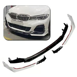 AKASAKA 2019-21 G20 G28 330i M340i M スポーツカーバンパーリップスプリッターキット ホワイト AKASAKA For 2019-21 G20 G28 330i M340i M Sport Car Bumper Lip Splitter Kit WHITE 【並行輸入品】