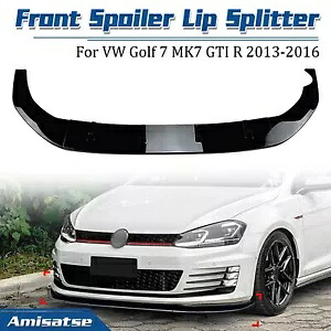 車のフロントバンパースポイラーリップキット VW ゴルフ 7 MK7 GTI R Rline 2013-2016 ブラック Car Front Bumper Spoiler Lip Kit For VW Golf 7 MK7 GTI R Rline 2013-2016 Black 【並行輸入品】