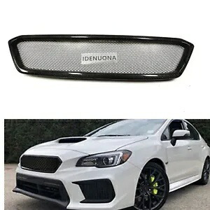 ブラックカーボンファイバーフロントバンパーグリルスバルインプレッサ WRX STI 2018-2020 2019 Black Carbon Fiber Front Bumper Grille For Subaru Impreza WRX STI 2018-2020 2019 【並行輸入品】
