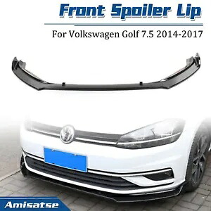 車のフロントスポイラーボディキットスプリッター VW ゴルフ 7.5 2014-2017 光沢のある黒 A Car Front Spoiler Body Kit Splitter For VW Golf 7.5 2014-2017 Glossy Black A 【並行輸入品】