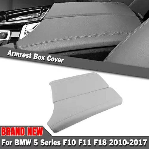 グレーレザーセンターコンソールアームレストカバー BMW 5 シリーズ F10 F11 F18 2010-17 Gray Leather Center Console Armrest Cover For BMW 5 Series F10 F11 F18 2010-17 【並行輸入品】