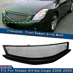 ハニカムフロントグリルメッシュマットブラック日産アルティマクーペ 2008-2009 2 ドア Honeycomb Front Grille Mesh Matte Black For Nissan Altima Coupe 2008-2009 2 Door 【並行輸入品】