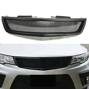 マットブラックフロントバンパーグリルメッシュ起亜フォルテ Forte5 2010-2013 グラスファイバー Matte Black Front Bumper Grille Mesh For Kia Forte Forte5 2010-2013 Fiberglass 【並行輸入品】