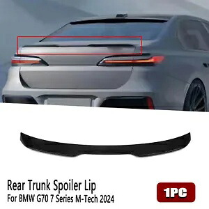 リアトランクスポイラーリップウィング屋根蓋 BMW 7 シリーズ G70 M テック 2024 ブラック Rear Trunk Spoiler Lip Wing Roof Lid For BMW 7 Series G70 M Tech 2024 Black 【並行輸入品】