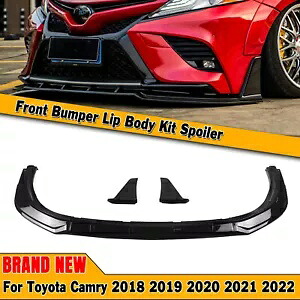 ブラックフロントバンパースポイラーリップキットトヨタカムリ SE XSE 2018-2024 スポーツ YOFER Black Front Bumper Spoiler Lip Kit For Toyota Camry SE XSE 2018-2024 Sport YOFER 【並行輸入品】