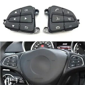 2x ブラックステアリングホイールボタンスイッチメルセデスベンツ W231 W172 2016-2019 L+R 2x Black Steering Wheel Button Switch For Mercedes Benz W231 W172 2016-2019 L+R 【並行輸入品】
